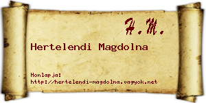 Hertelendi Magdolna névjegykártya