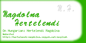 magdolna hertelendi business card